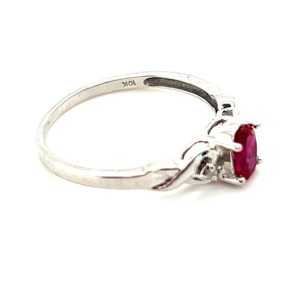 10k White Gold Ruby Ring - image 2